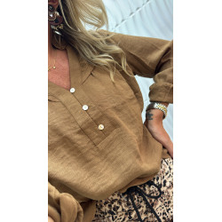 Chemise couleur tabac