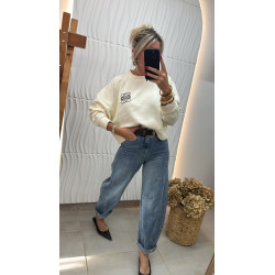 Sweat écru inspiration L