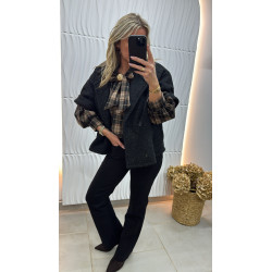 Veste  noire manches...