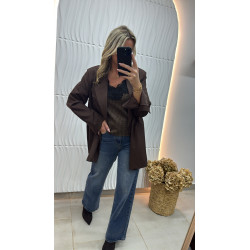Blazer marron oversize