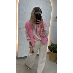 Gilet sans manches rose